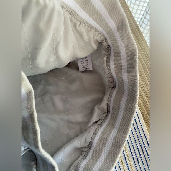 Equipment Bomber Jacket Womens  Sz XS Silk  Light Gray Back Embroidered NWT - Picture 13 of 16